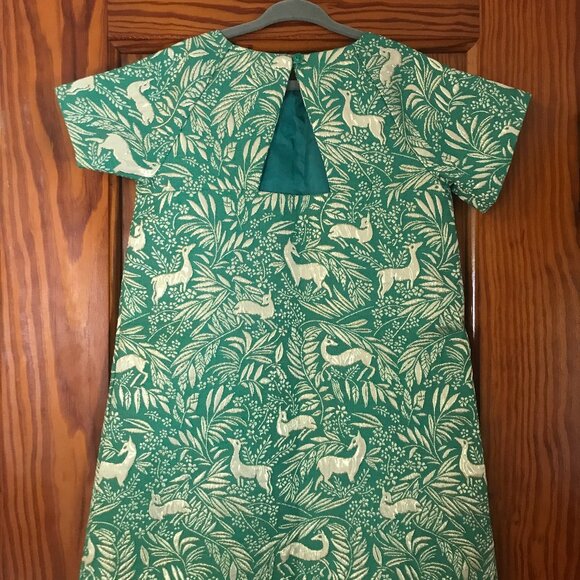 Green and gold party dress from Crewcuts - sz 5 - Picture 4 of 6